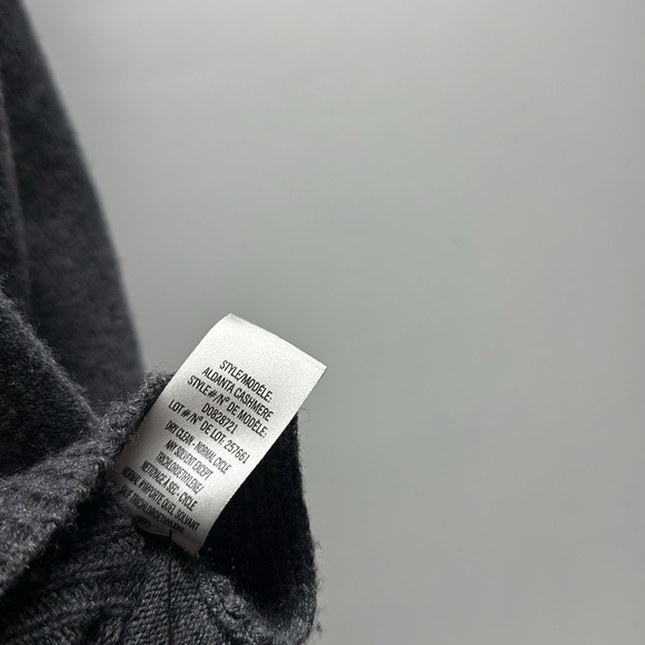 Theory Aldanta 100% Cashmere Sweater Turtleneck Waffle Knit Ribbed Gray S Small - Picture 10 of 10